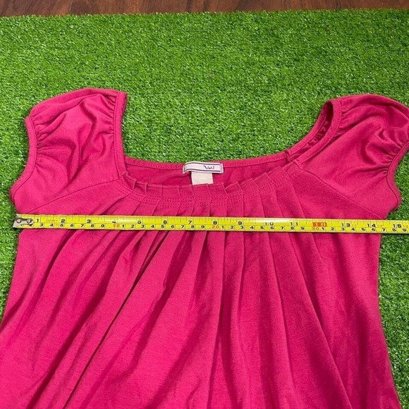 Pink short sleeve top with puffy sleeves y2k retro pink core - Picture 5 of 5